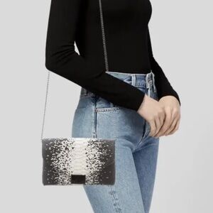 Loeffler Randall Snakeskin Leather Crossbody Bag